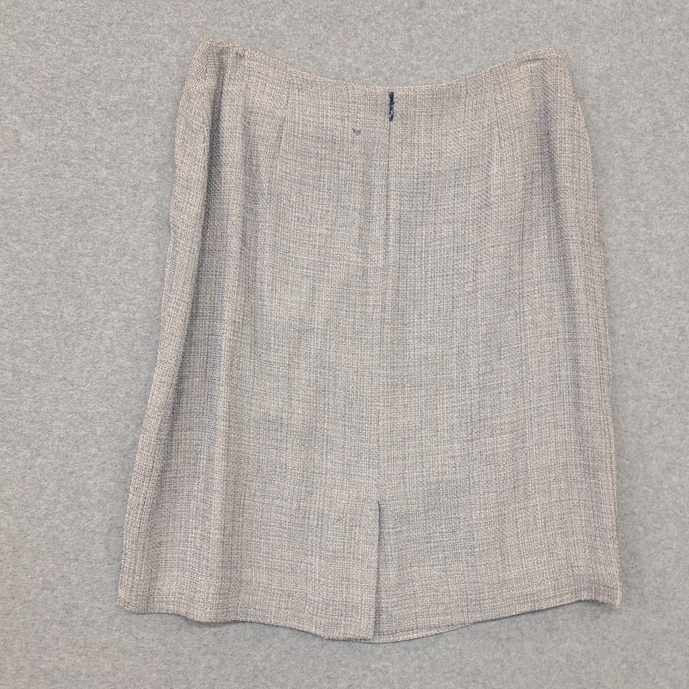Casual‎ Corner Womens Skirt Size 8 Blue White Textured Knee Length Pencil Skirt - Picture 5 of 5